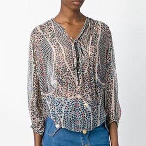 Isabel Marant Siandra Silk Top US Medium